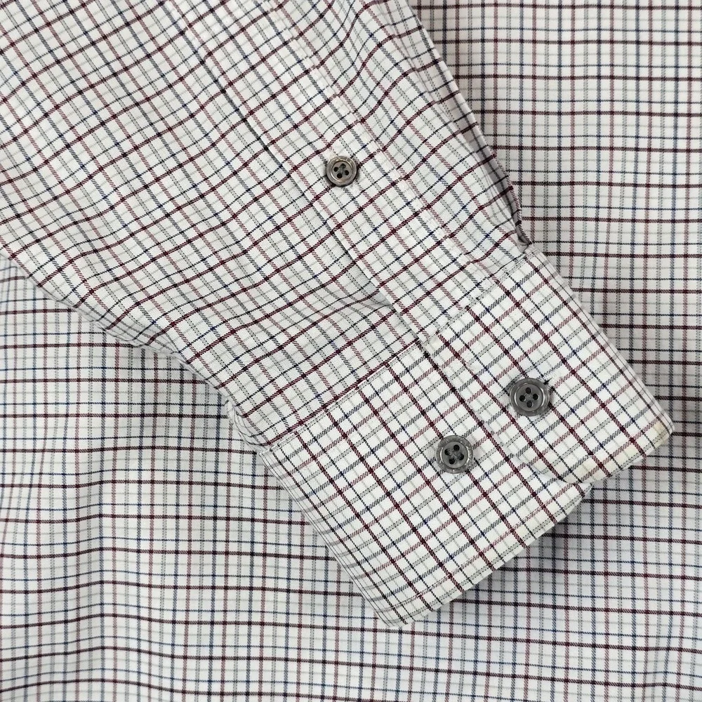 Jos A Bank Shirt Mens 2XL Tattersall Check Traveler Button Down Long Sleeve - Picture 5 of 13